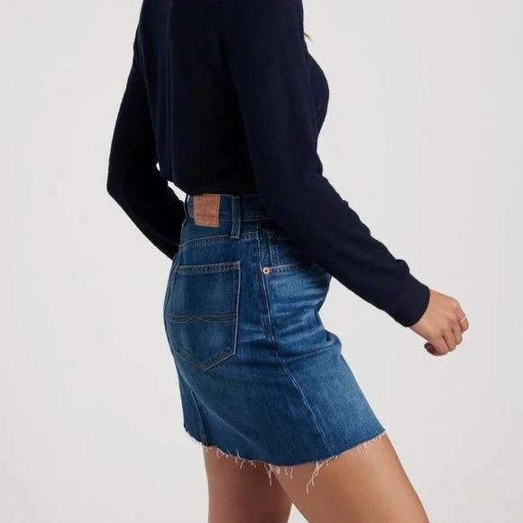 NWT Lucky Brand High Waist Denim Mini Skirt 26 - Picture 3 of 9